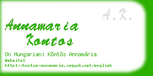 annamaria kontos business card
